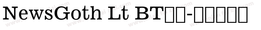 NewsGoth Lt BT免费字体转换